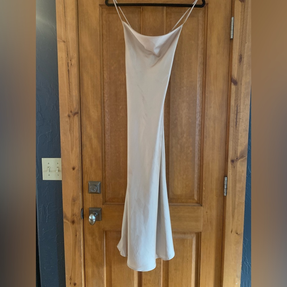 Show me your mumu champagne dress